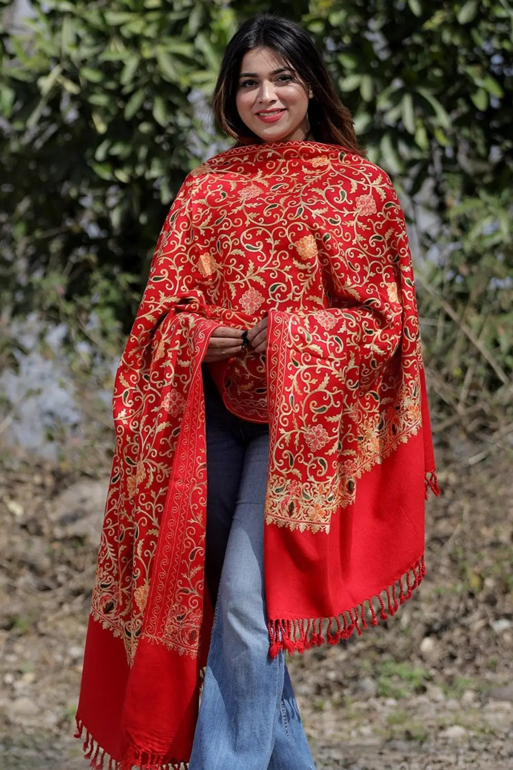 kashmiri tilla work shawls online