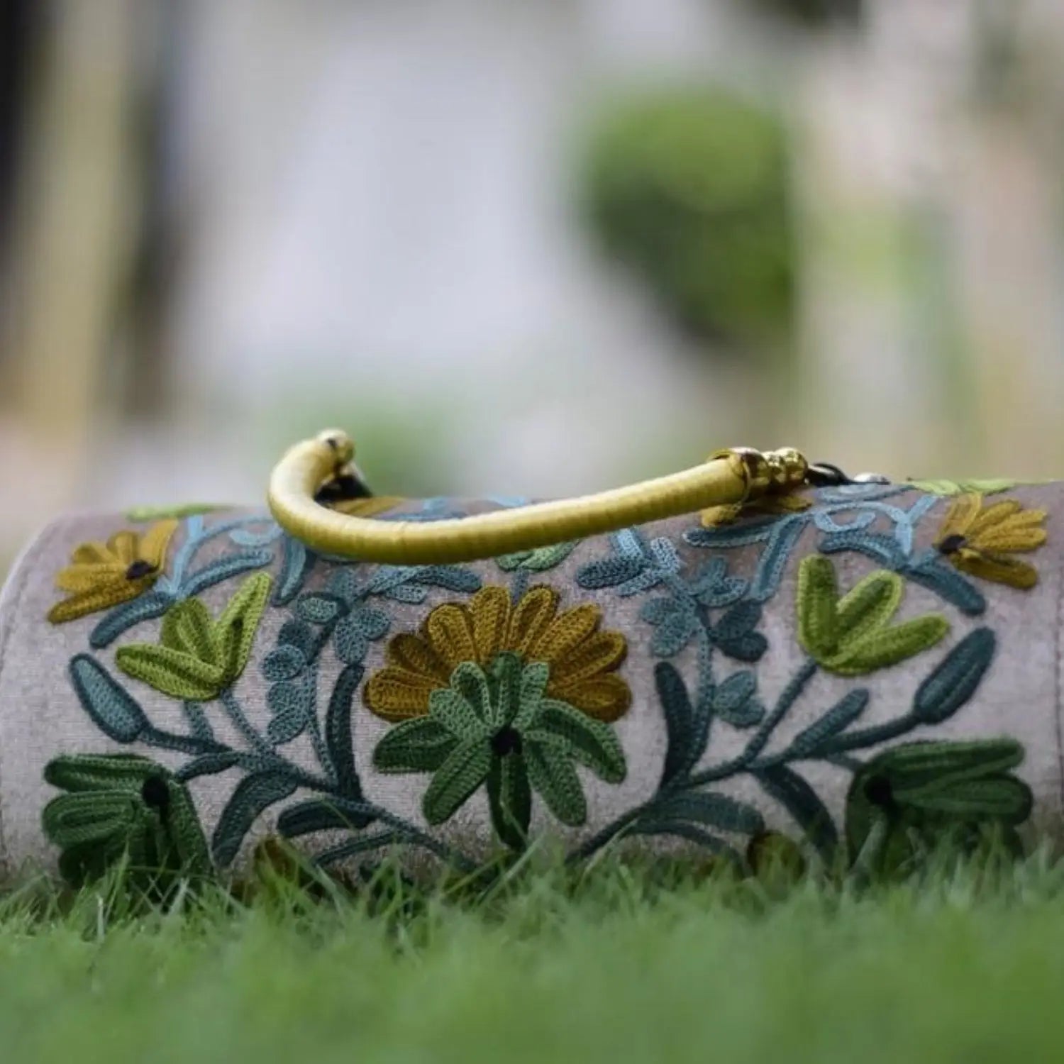 Women potli hand Bags With Kashmiri Embroidery (Green)