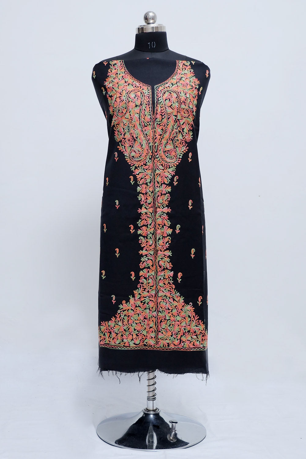 Black Colour Designer Work Embroidered Suit Enriched
