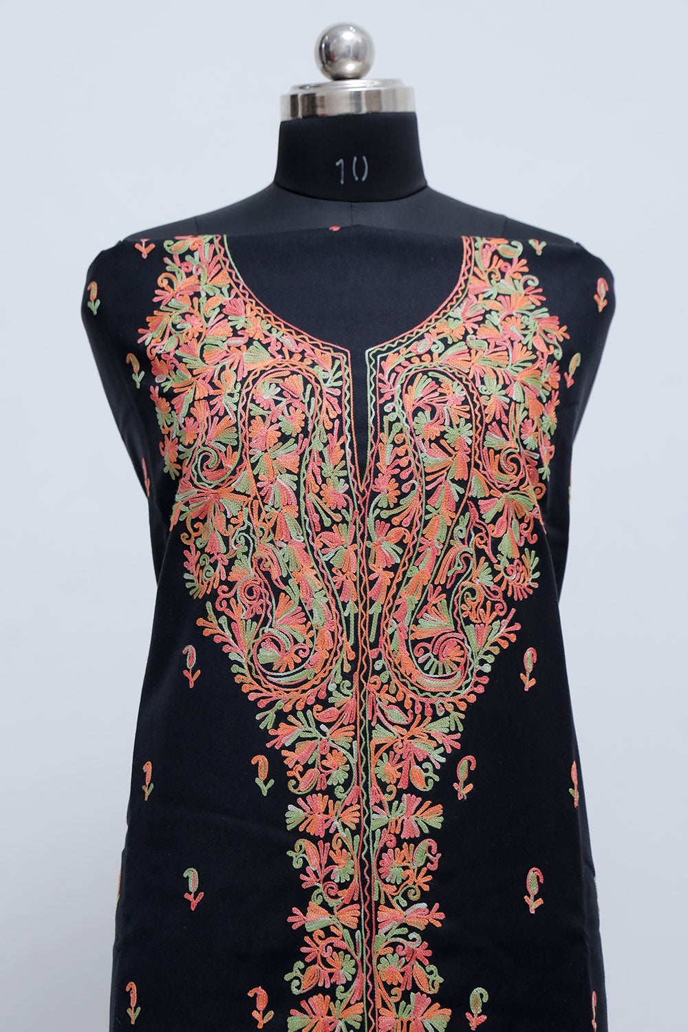 Black Colour Designer Work Embroidered Suit Enriched