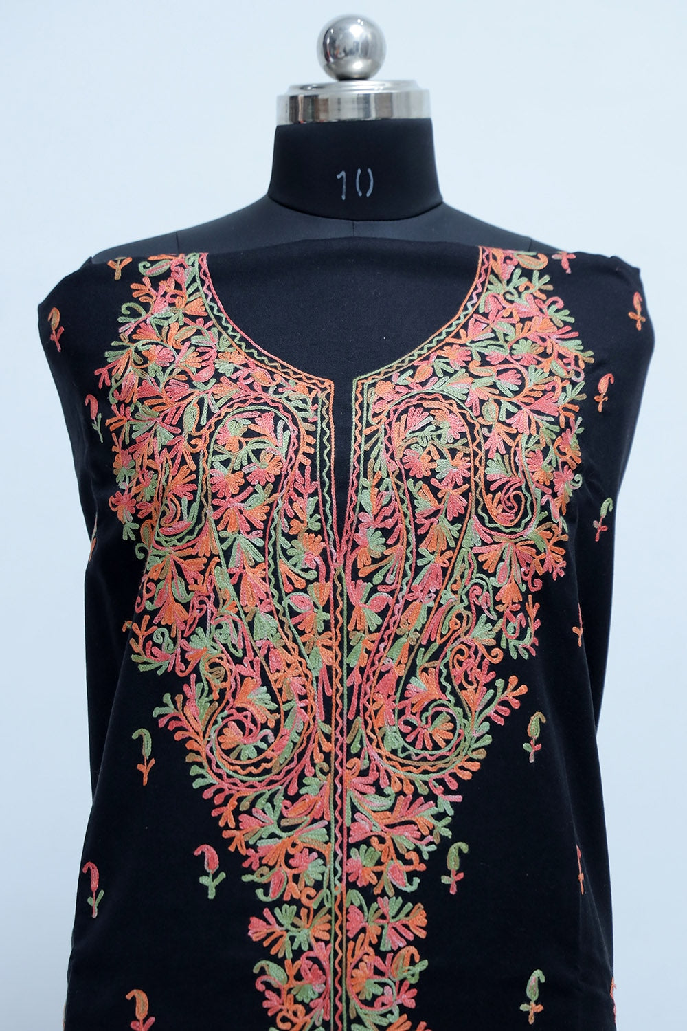 Black Colour Designer Work Embroidered Suit Enriched