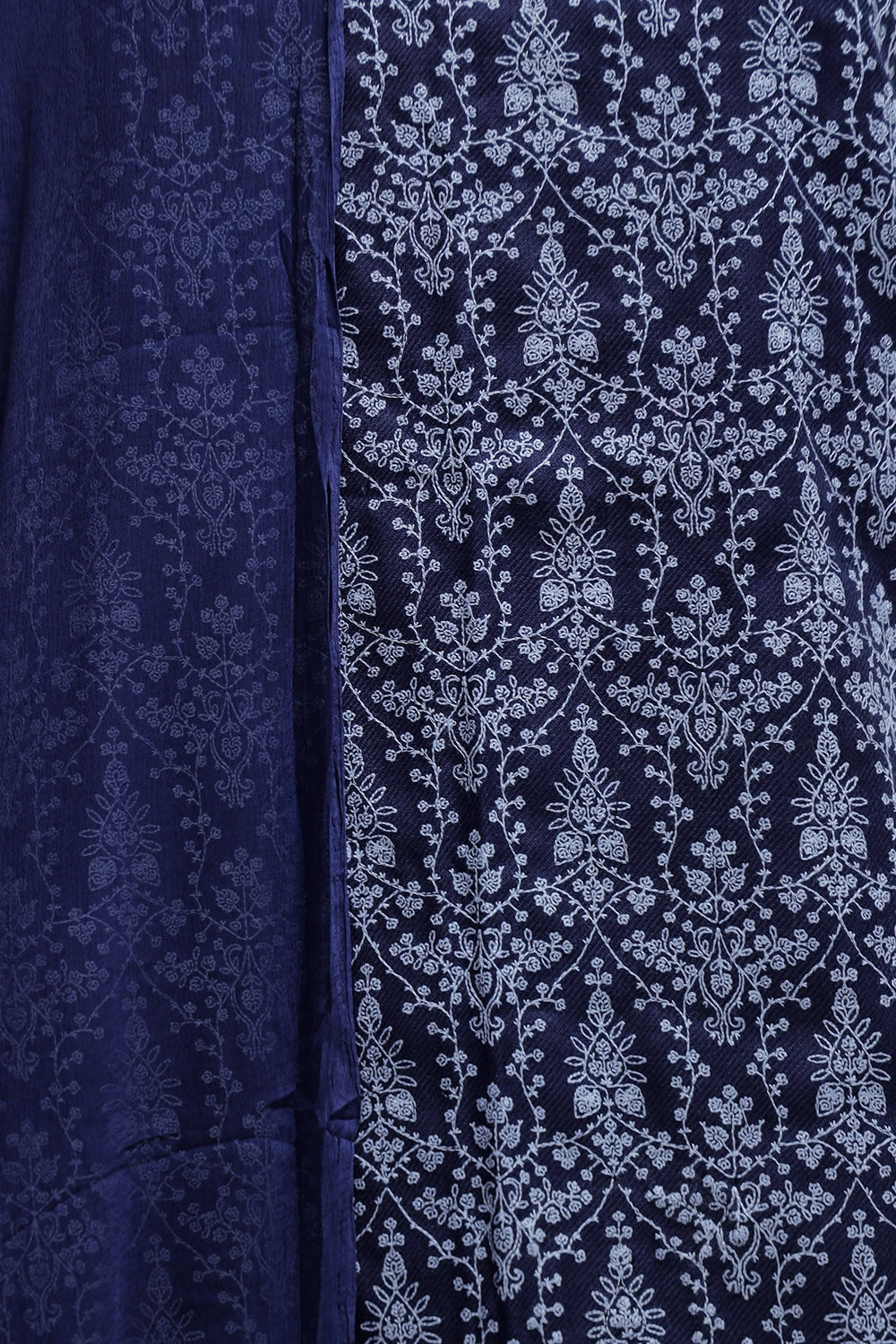 Blue Color Kashmiri Sozni Work Woolen Unstitched Suit
