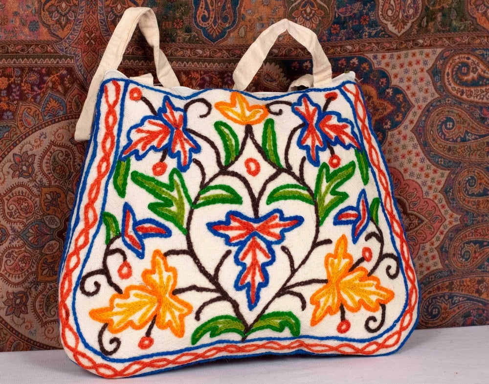 Crewel Kashmiri Aari Work Shoulder Bag