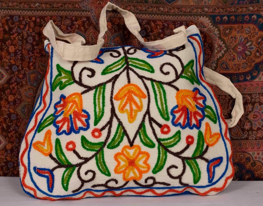 Crewel Kashmiri Aari Work Shoulder Bag