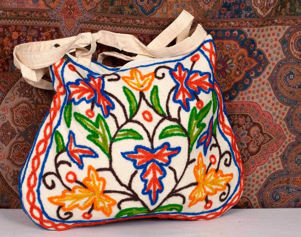 Crewel Kashmiri Aari Work Shoulder Bag