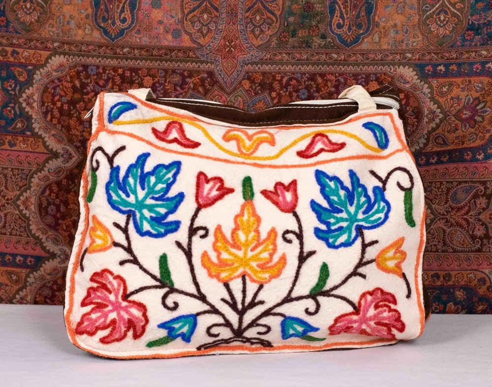 CREWEL KASHMIRI AARI WORK SHOULDER BAG