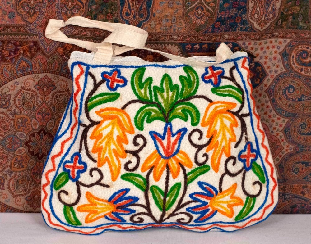 Crewel Kashmiri Aari Work Shoulder Bag