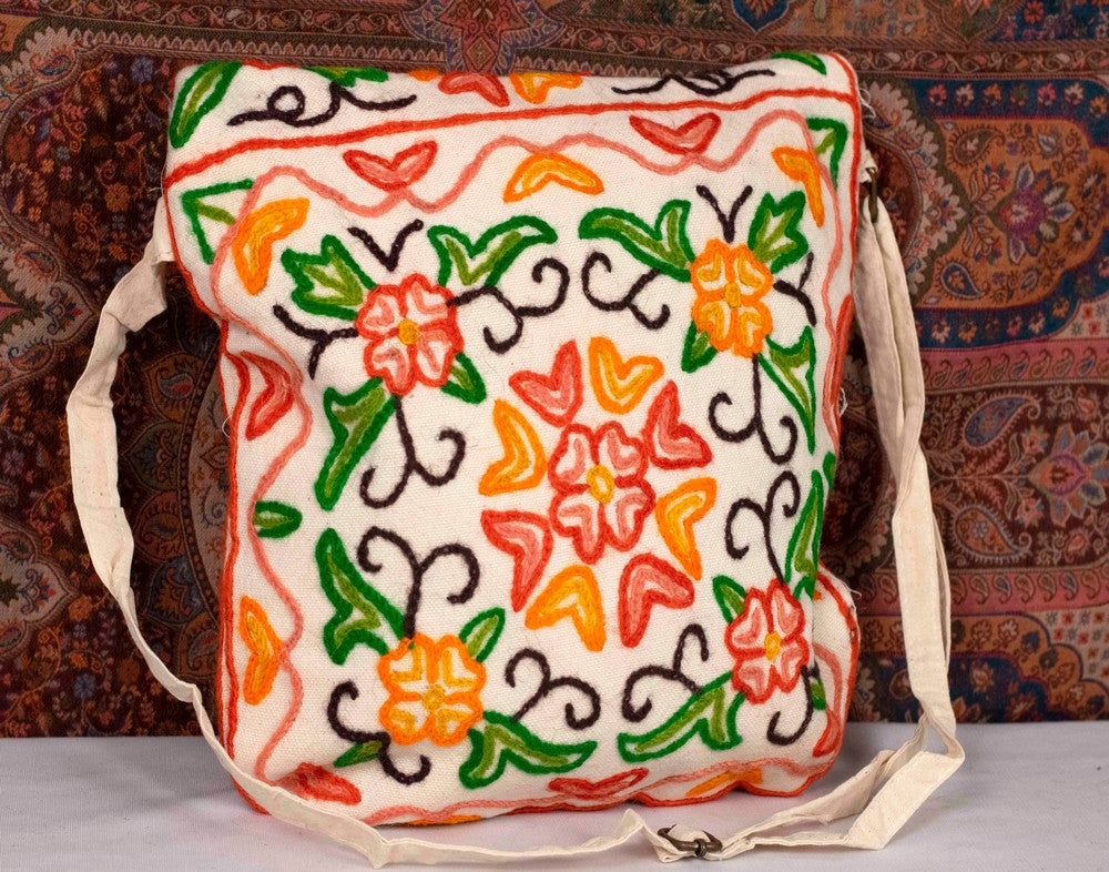 CREWEL KASHMIRI AARI WORK SLING BAG