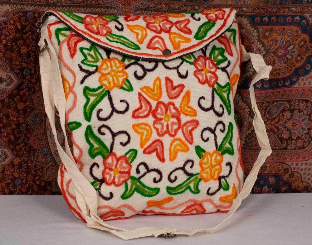 CREWEL KASHMIRI AARI WORK SLING BAG