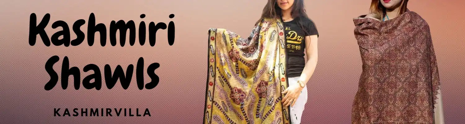 Kashmiri shawls with intricate patterns