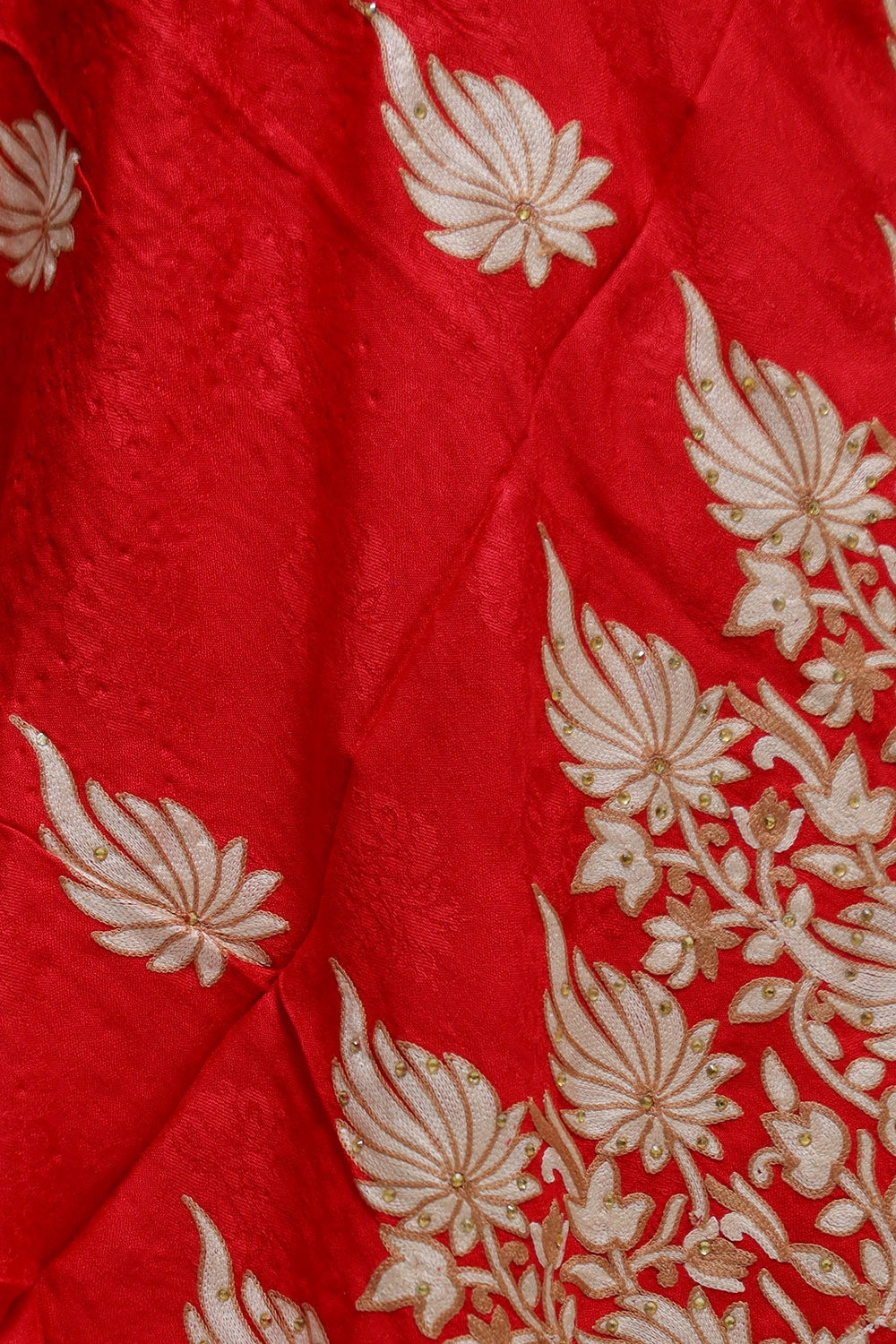 Maroon Color Wrap Enriched With Aari Embroidery And A Touch