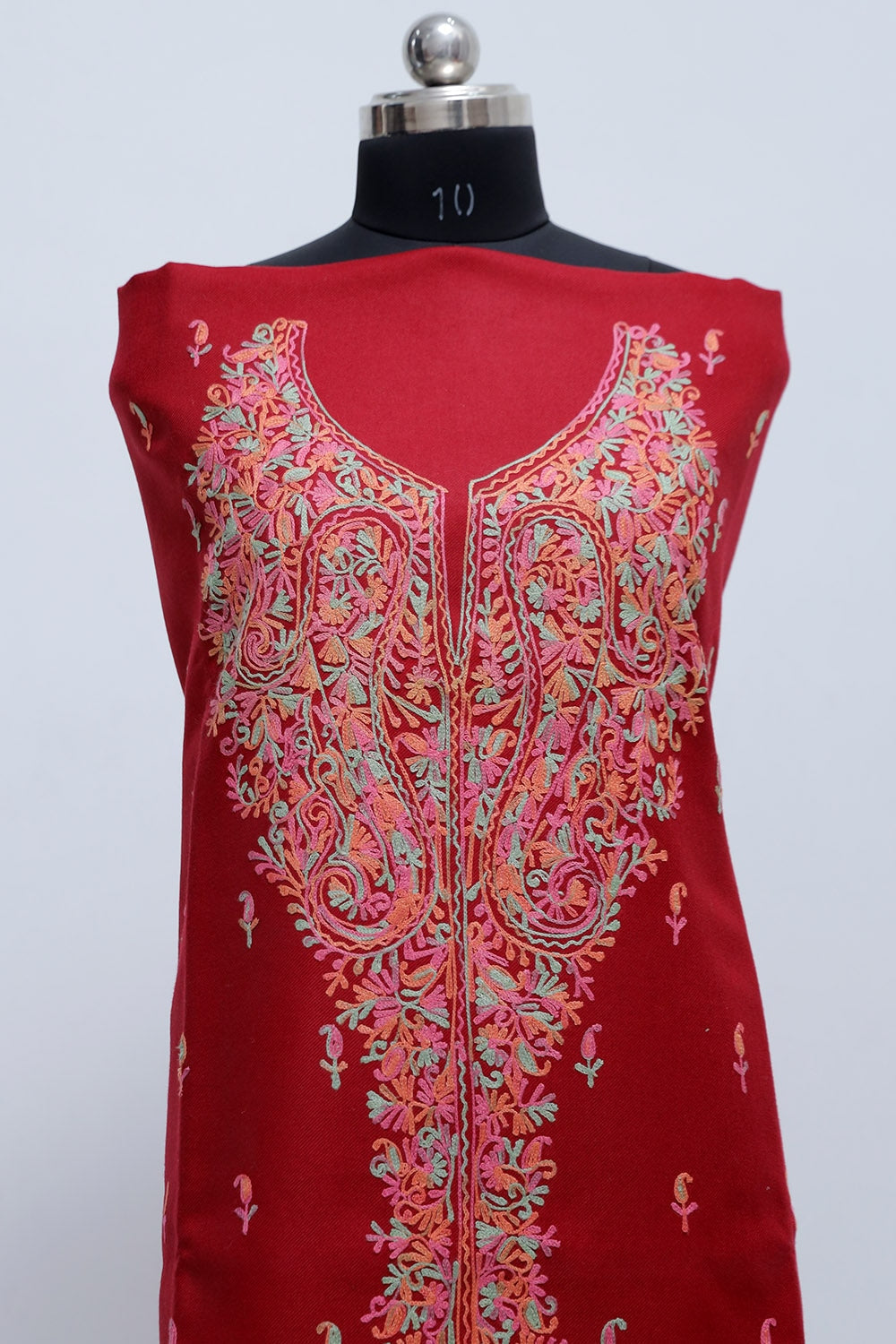Maroon Colour Designer Work Embroidered Suit Enriched