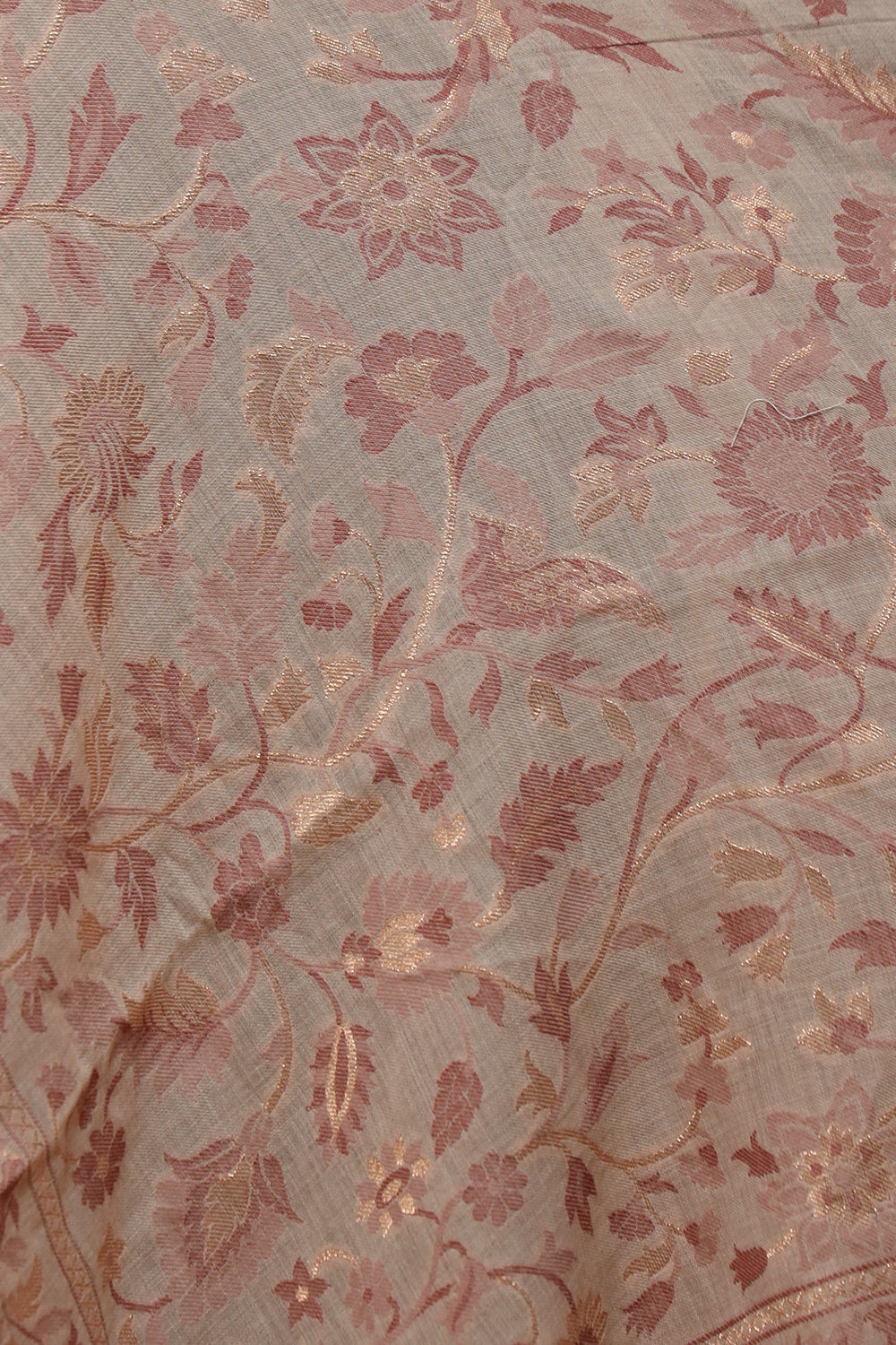 OAT BEIGE COLOUR SHAWL WITH ZARI & KANI WORK DEFINES ROYAL