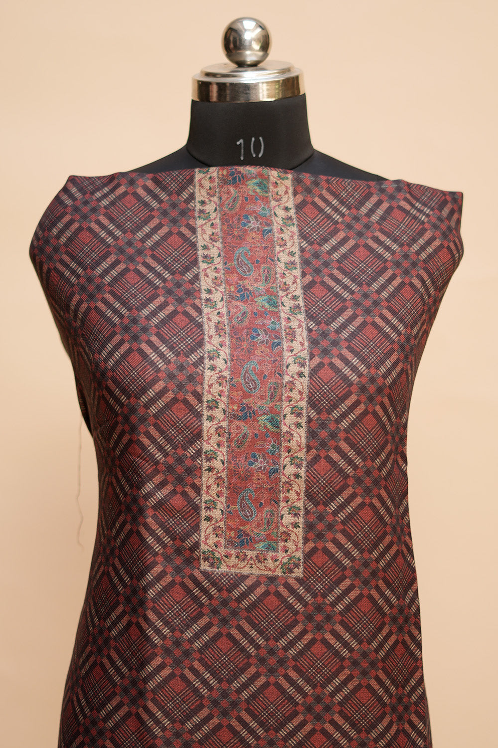 Pastel Color Woolen Kashmiri Kani Work Unstitched Suit