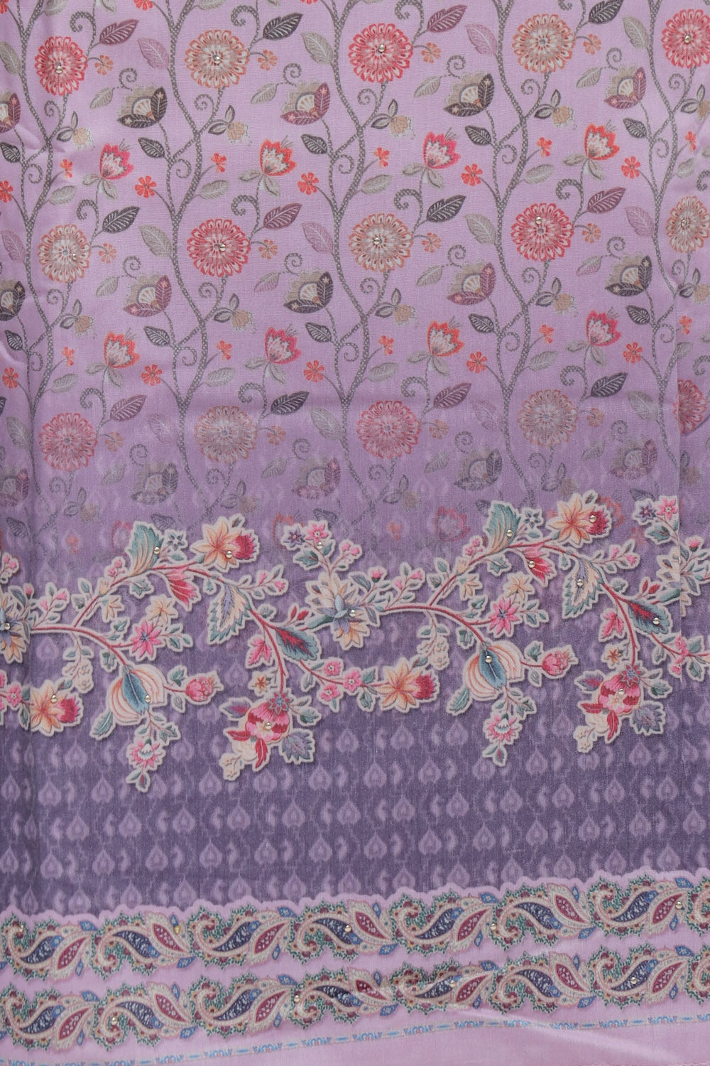 Pastel Lavender Pink Colour Beautifully Printed Suit Known