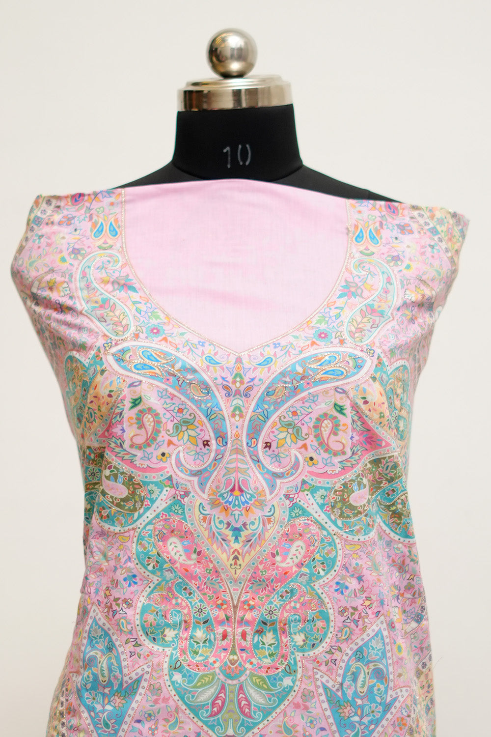 Pink Colour Cotton Pakistani Style Printed Unstitched Suit