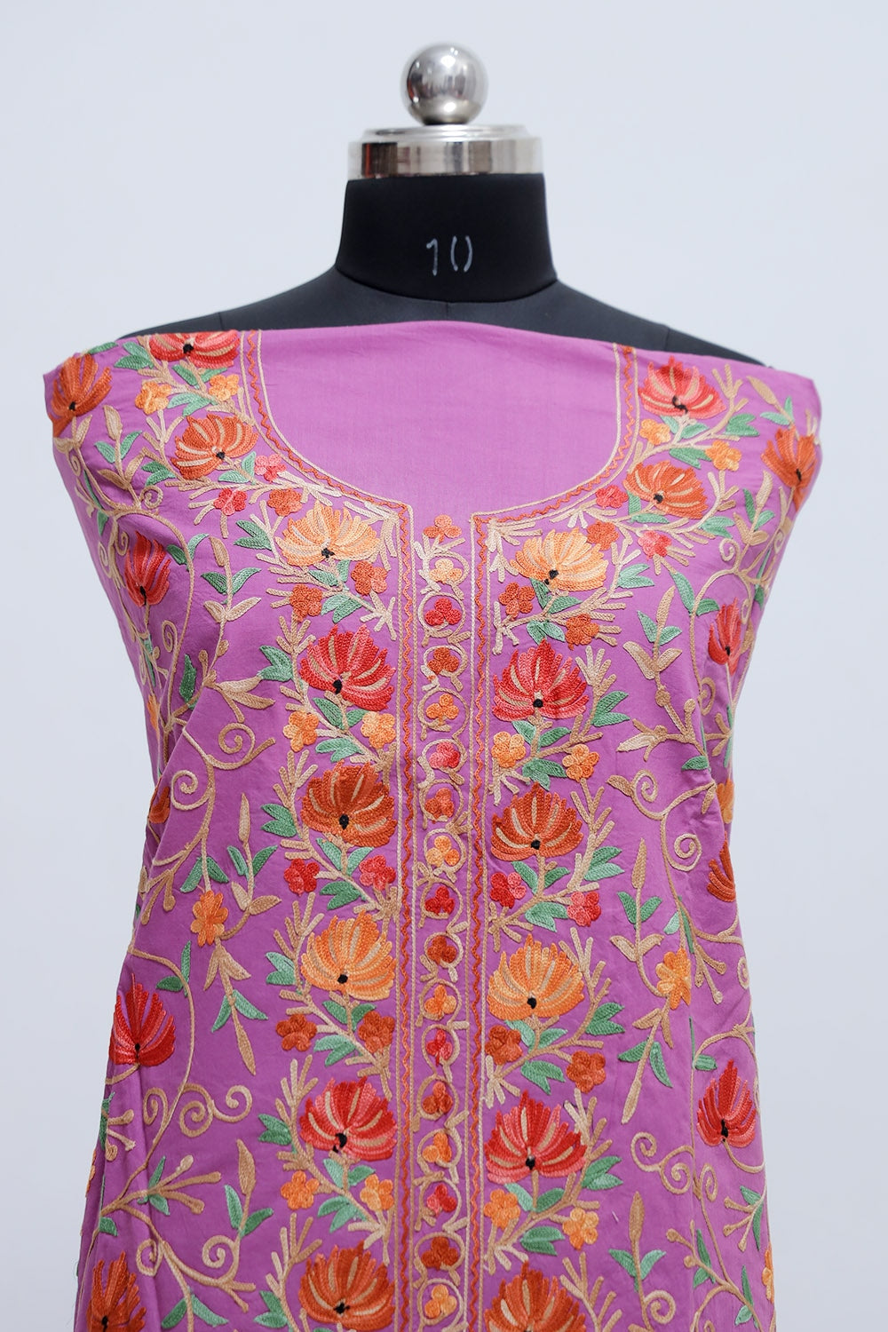 Purple Color Designer Aari Work Sherwani With Running Jaal