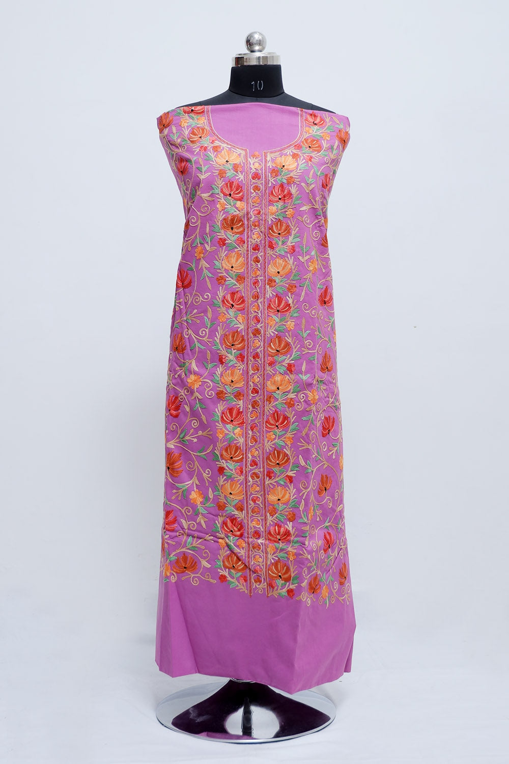 Purple Color Designer Aari Work Sherwani With Running Jaal