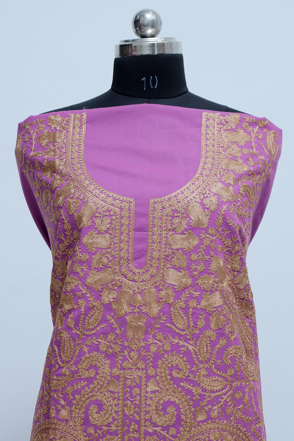 Purple Colour Designer Heavy Jaal Aari Work Suit