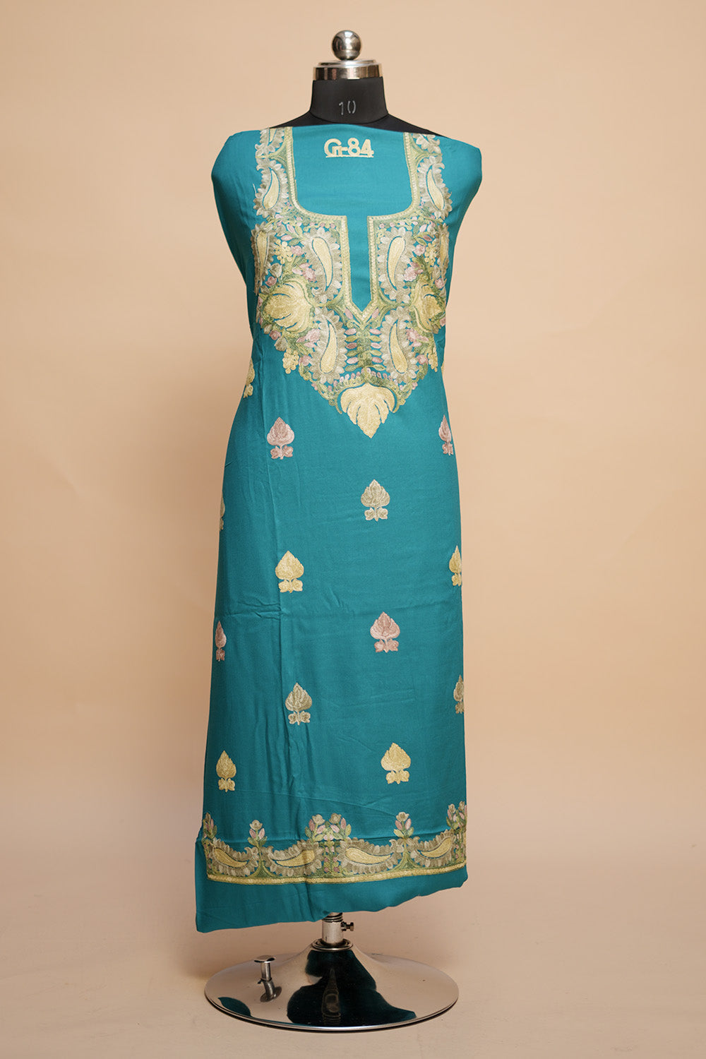 Sea Green Colour Designer Aari Work Salwar Kameez