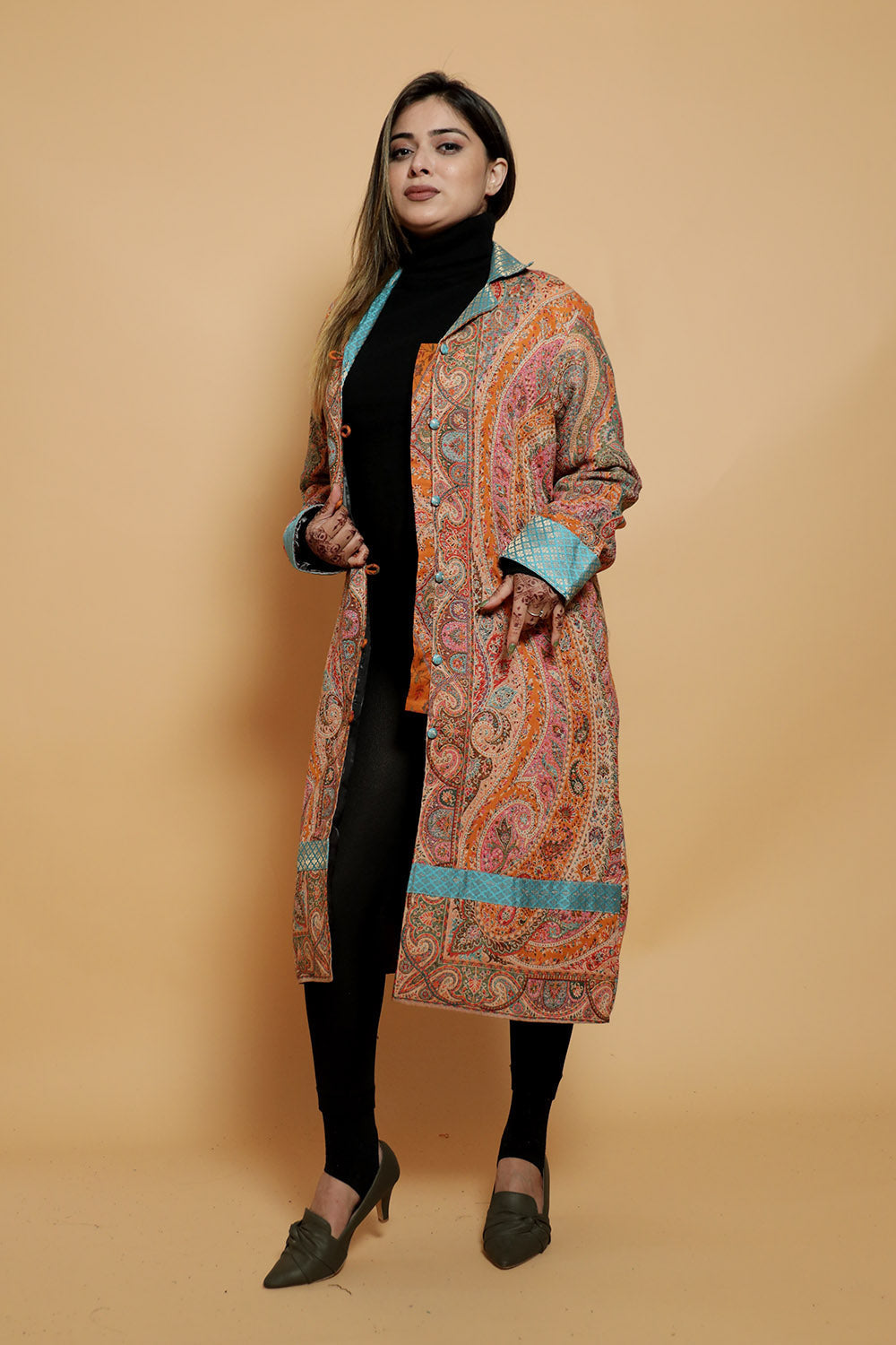 Sea Green Colour Kani Designer Jacket Along With New Jaal