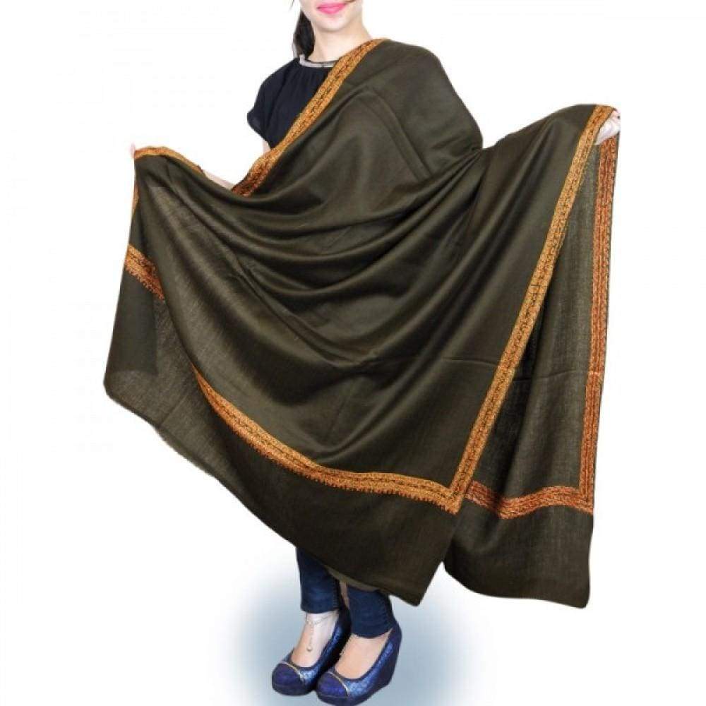 Amazing Green Colour New Look With High Quality Pashmina