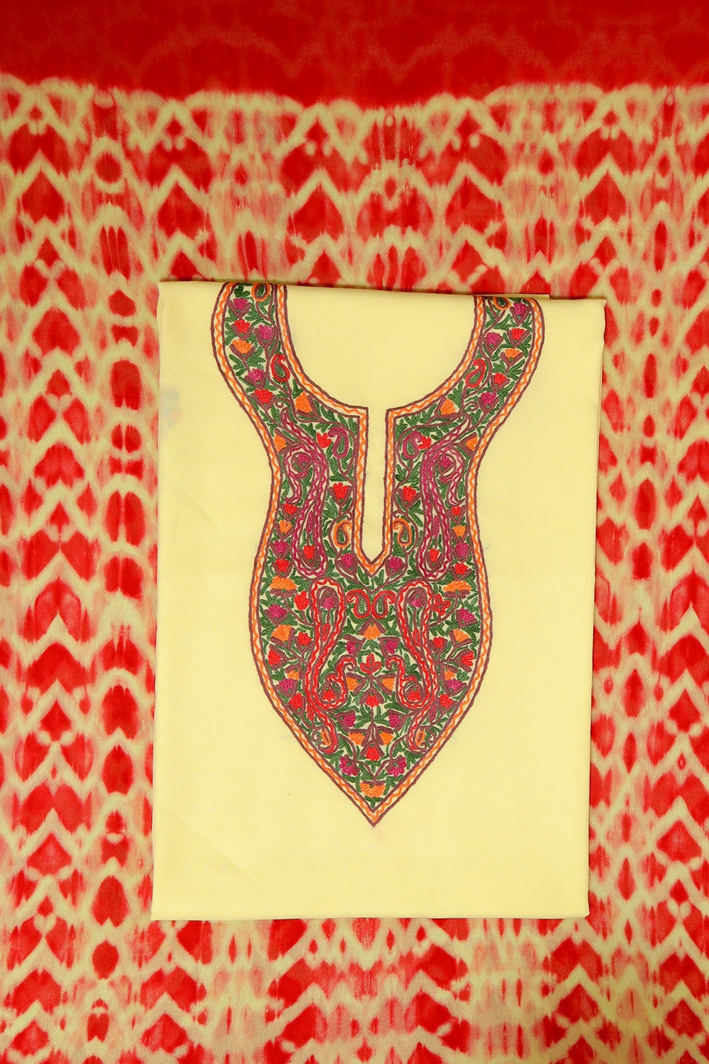 Amazing Raw Yellow Colour Cotton Suit With Beautiful