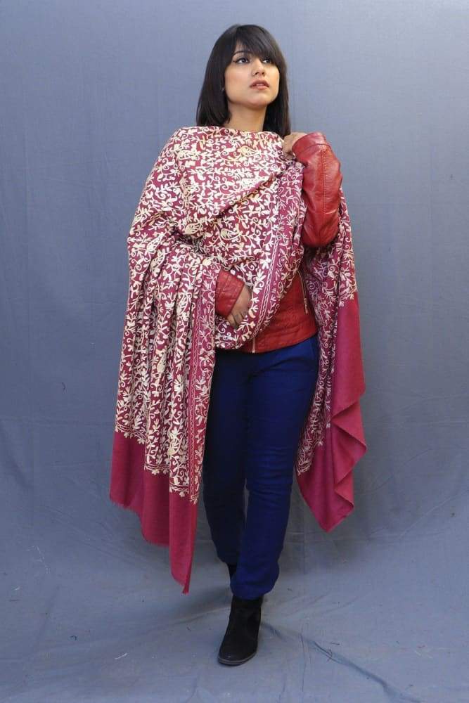 With The Base Of Mejenta This Pastel Colour Rich Jaal Gives