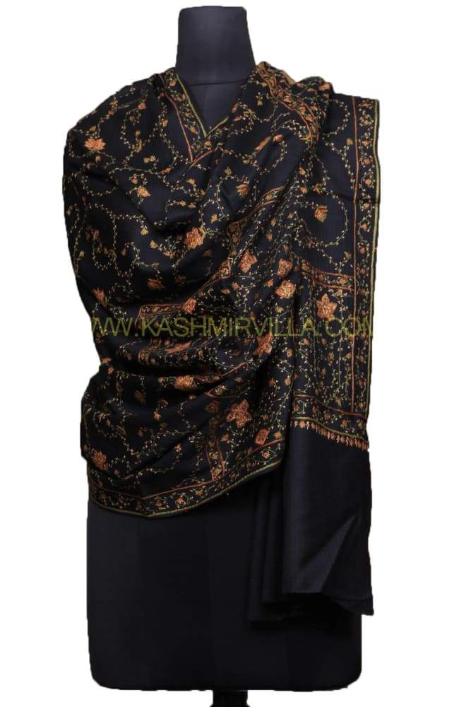 With The Base Of SemiPashmina This Black Colour Shawl