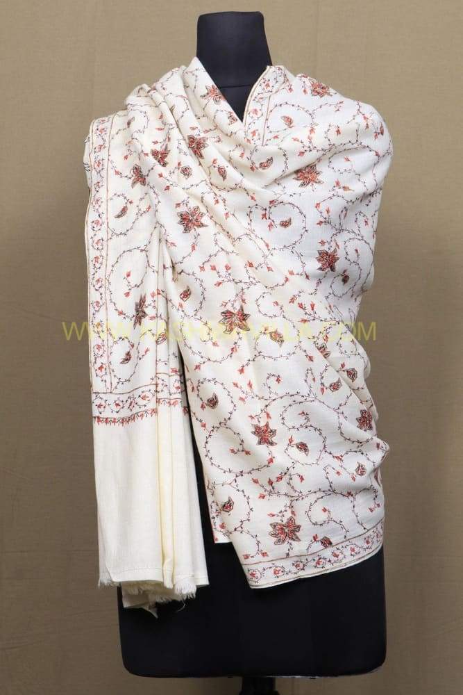 With The Base Of White Colour This Beautiful Sozni Work