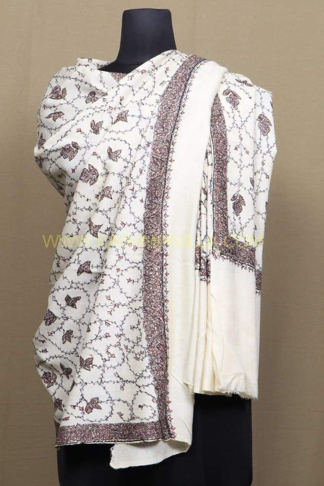 With The Base Of White colour This Beautiful Sozni Work