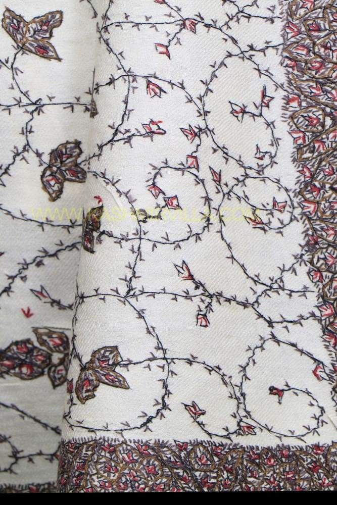 With The Base Of White colour This Beautiful Sozni Work