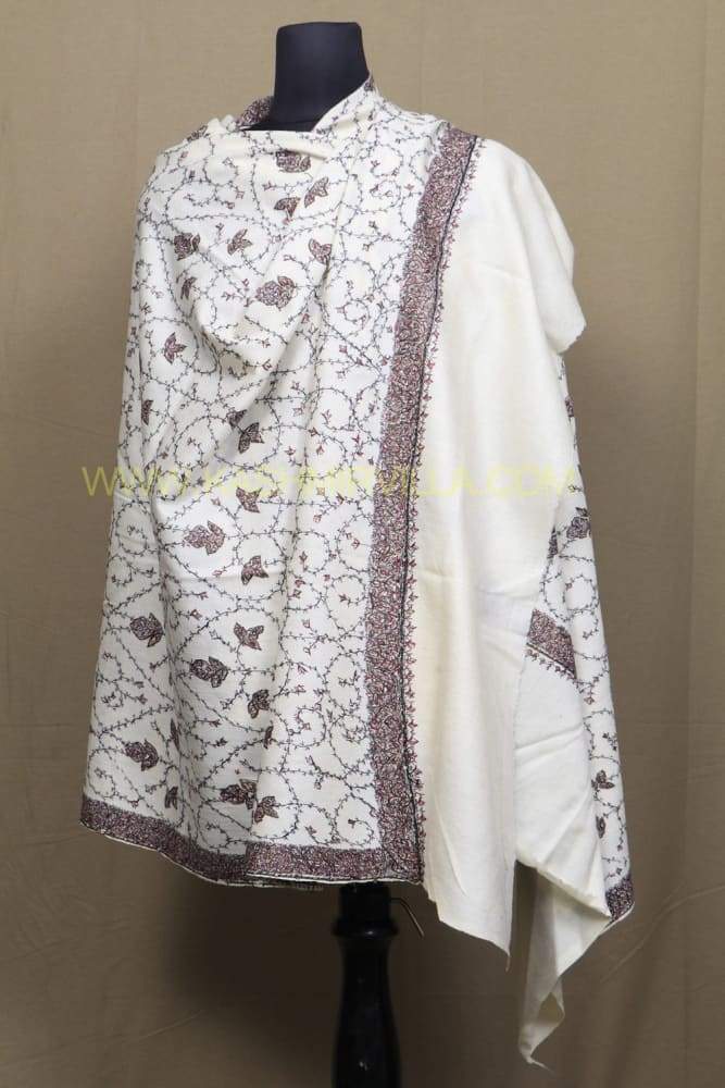 With The Base Of White colour This Beautiful Sozni Work