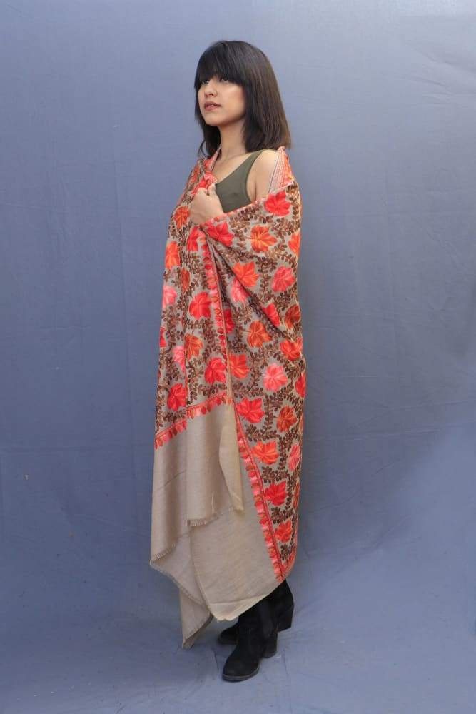 Beige Colour Base Beautiful Concept Of Chinaar All Over