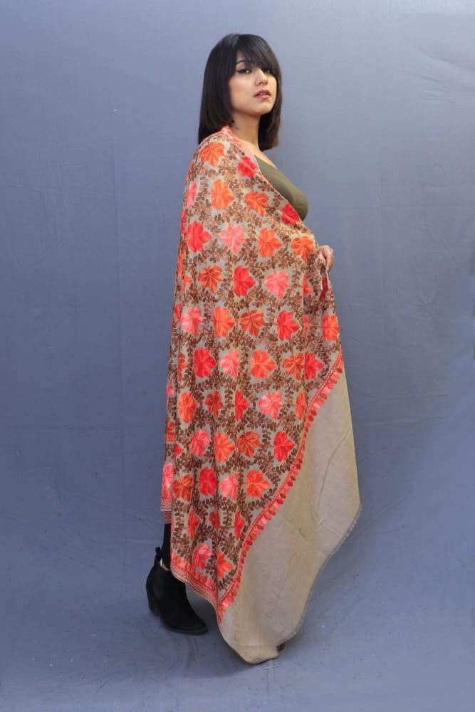 Beige Colour Base Beautiful Concept Of Chinaar All Over