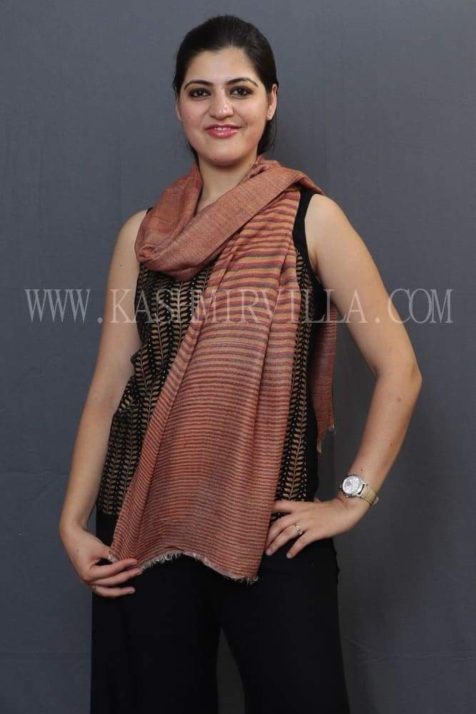 Beige Colour Reversible Shawl With Beautiful One Sided