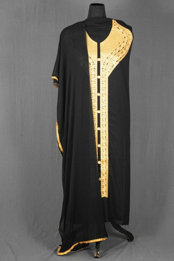 Black Colour Kashmiri Tilla Aari Work Salwar Kameez