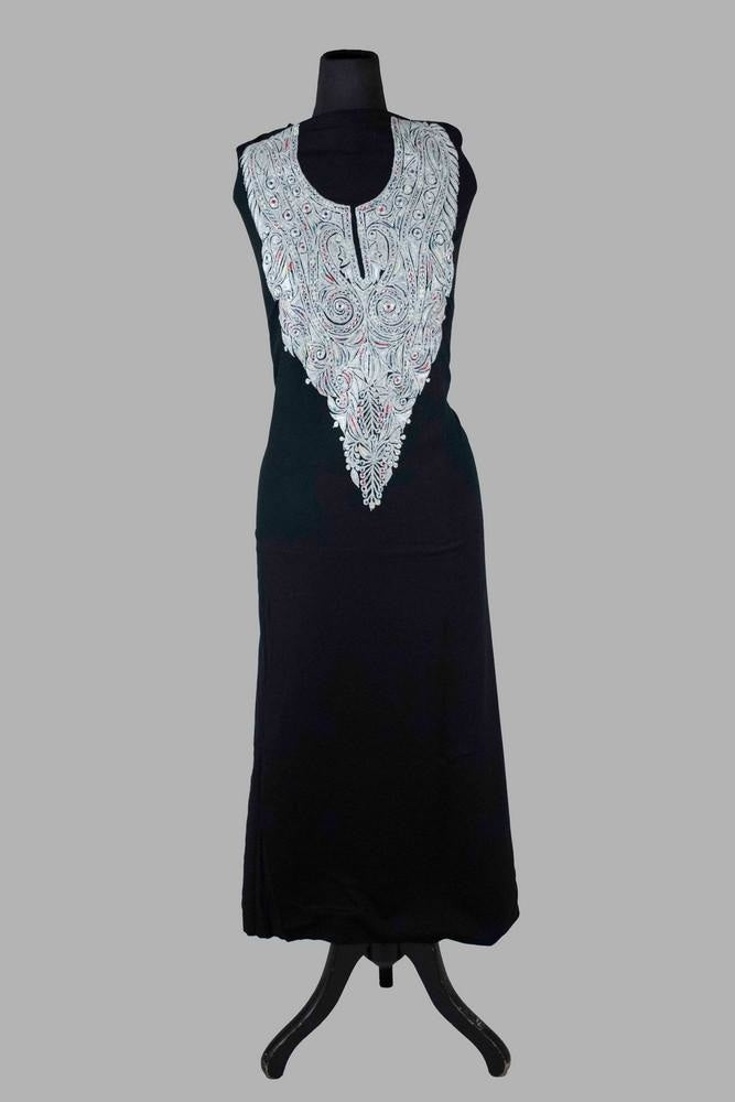 Black Colour Kashmiri Tilla Aari Work Salwar Kameez