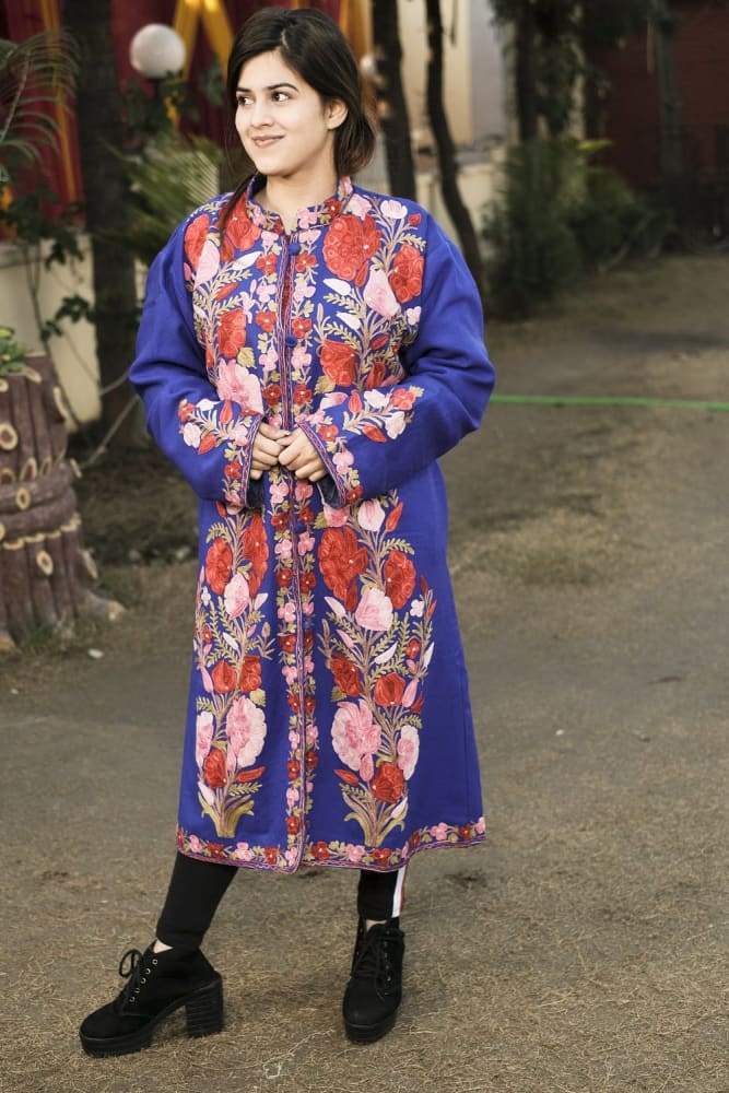 Blue Colour Aari Work Embroidered Jacket With New Designer