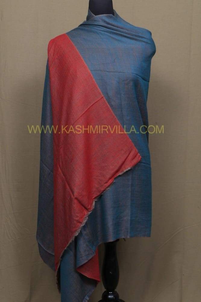 Blue Colour Reversible Pashmina Shawl.