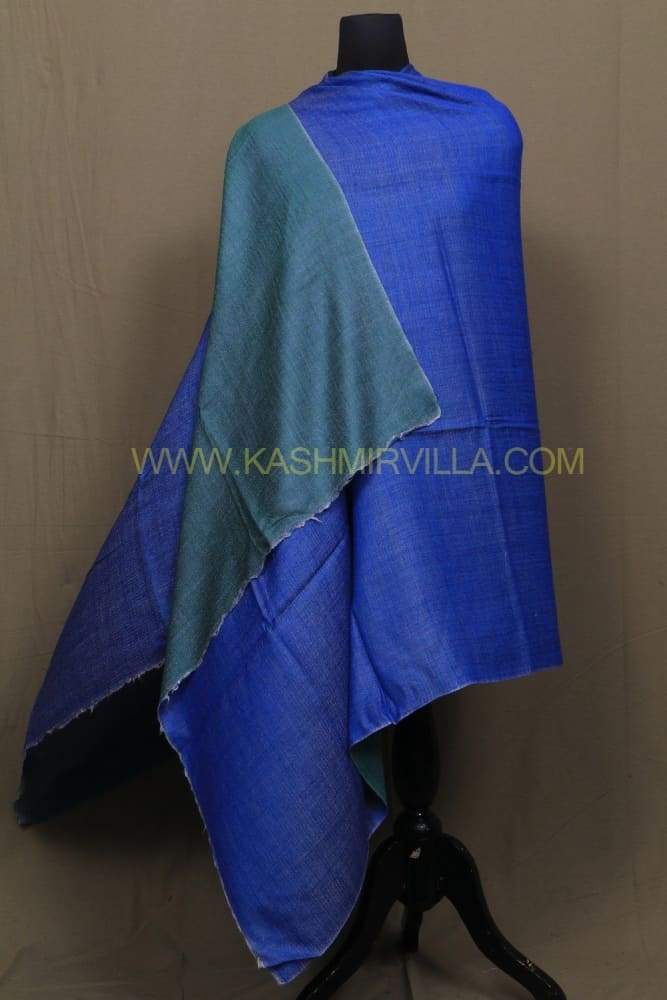 Bluishgreen Colour Reversible Pashmina Shawl.