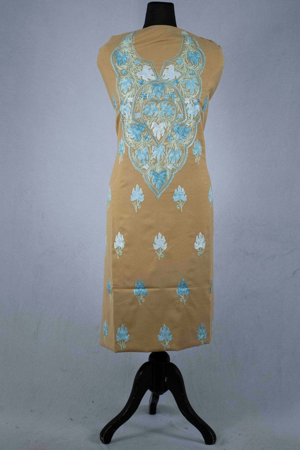 Brown Colour Kashmiri Aari Work Salwar Kameez Exclusive