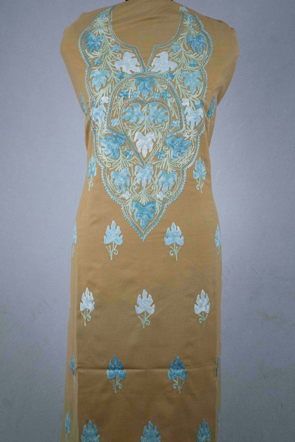 Brown Colour Kashmiri Aari Work Salwar Kameez Exclusive