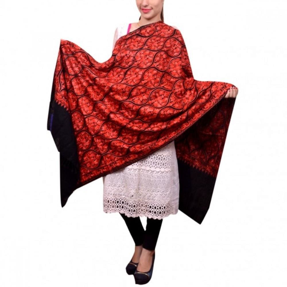 Charcoal Black Famous Mutka Jaal Patterned Aari Work Semi