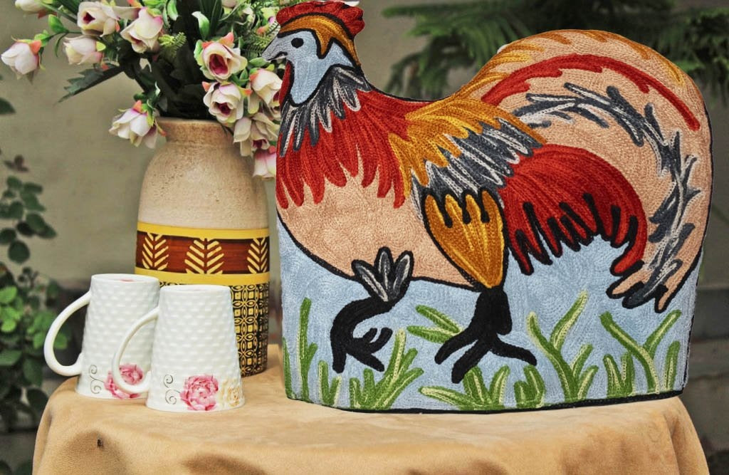 Chicken Style Kashmiri Hand Embroidered Tea Cosy 12’’