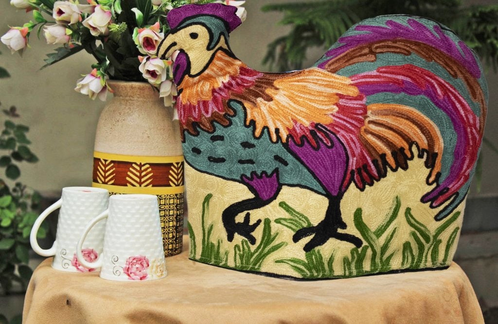 Chicken Style Kashmiri Hand Embroidered Tea Cosy 12’