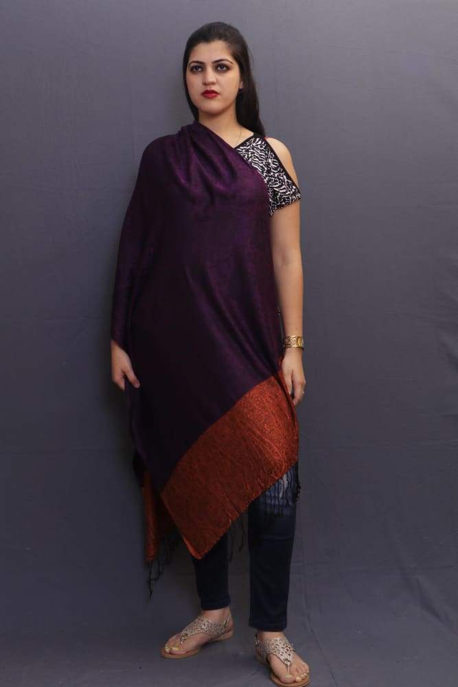 Delicate Wrap Along With Dark Purple Base And Highly