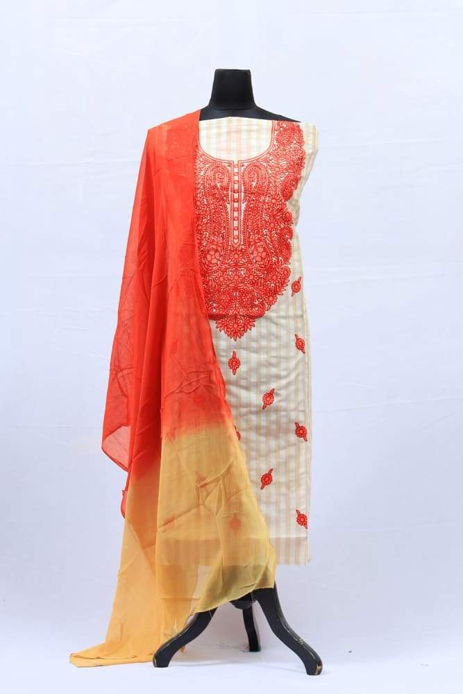 Designer Beige Colour Salwar kameez With Amazing Contrast