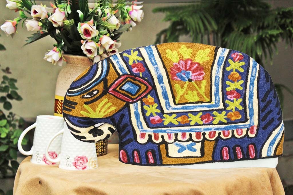 Elephant Style Kashmiri Hand Embroidered Tea Cosy 12’