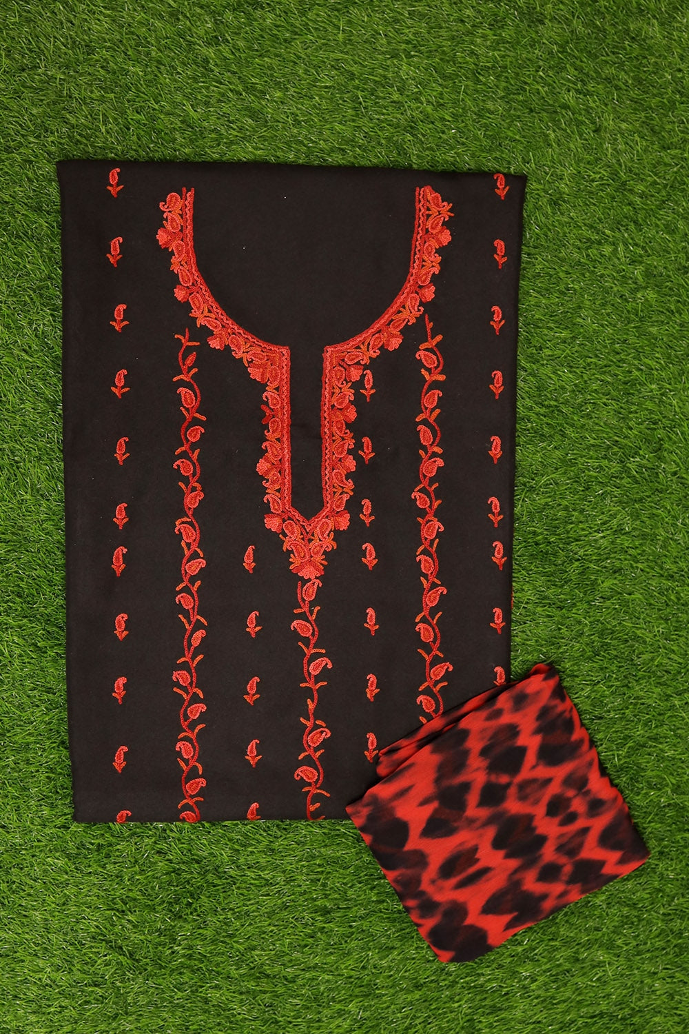 Exotic Charcoal Black Colour Cotton Suit With Beautiful